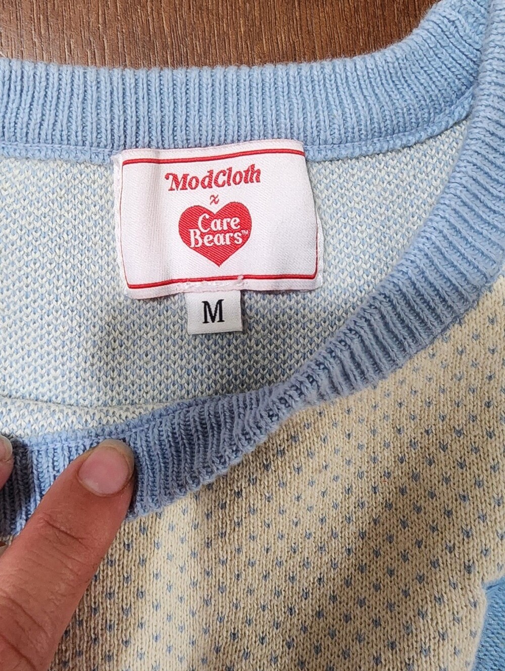 Mod Cloth X Care Bears Knit Swester Tender Heart Bear - Picture 7 of 9